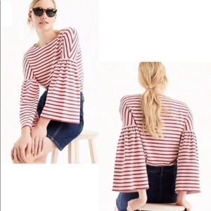 EUC JCrew Stripe Shirt with bell sleeve